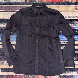 Marc Anthony Charcoal Button-Up Shirt small